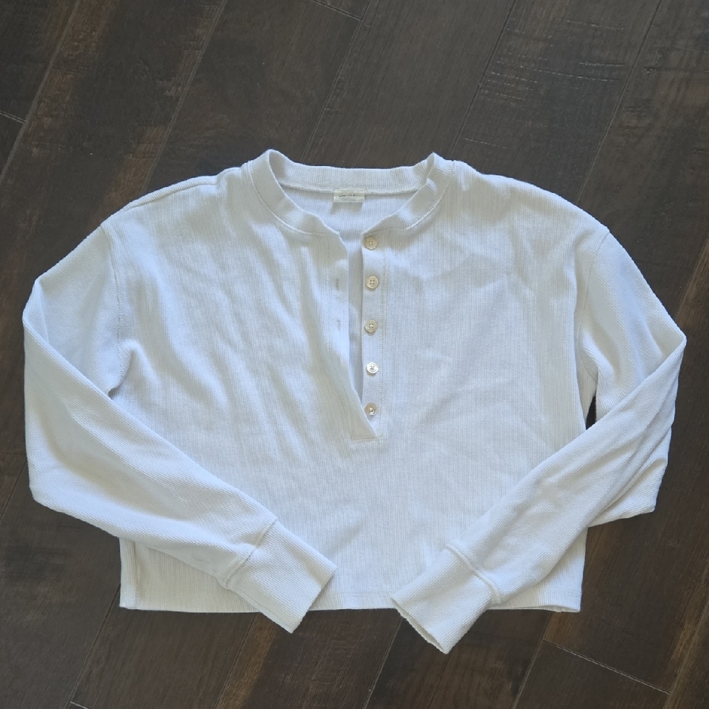 Wilfred Free Cream Henley Top